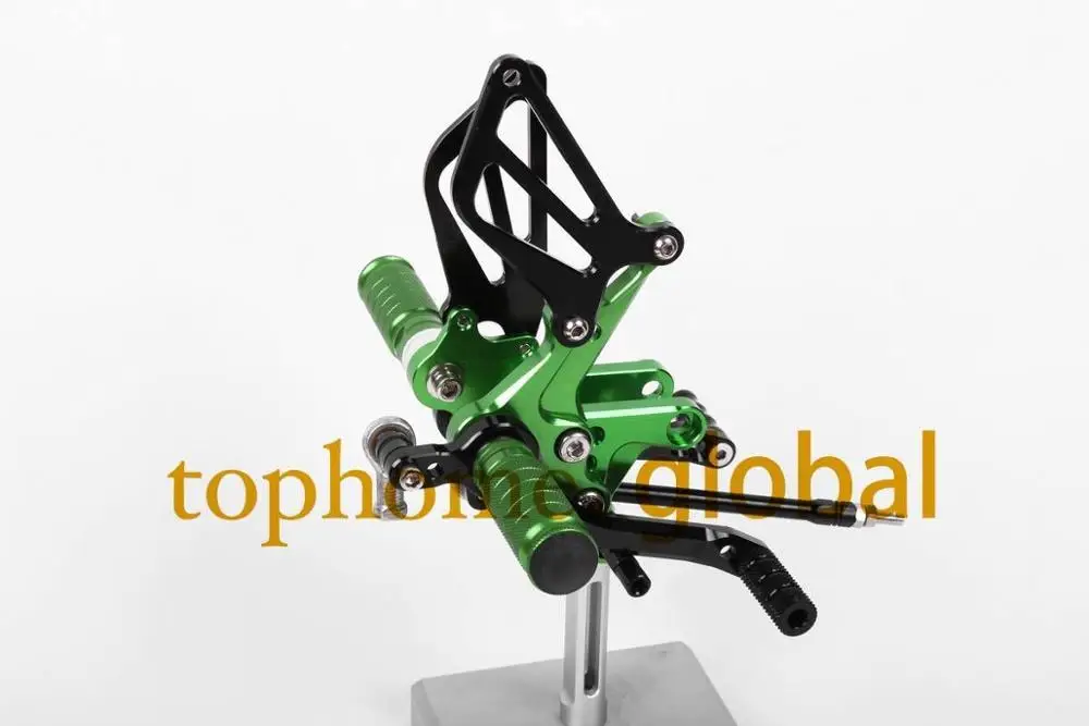 Для Suzuki GSXR750 1996-2005 GSXR600 97-05 задний комплект подножки подножек GSXR GSX-R 750 2004 2003 2002 2001 2000 1999 1998 1997 - Цвет: Black and Green