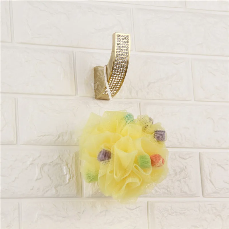 AODEYI крючки для халатов с чешским кристаллом хромированное Золотое полотенце крючок вешалка для одежды тщеславие аксессуары для ванной комнаты
