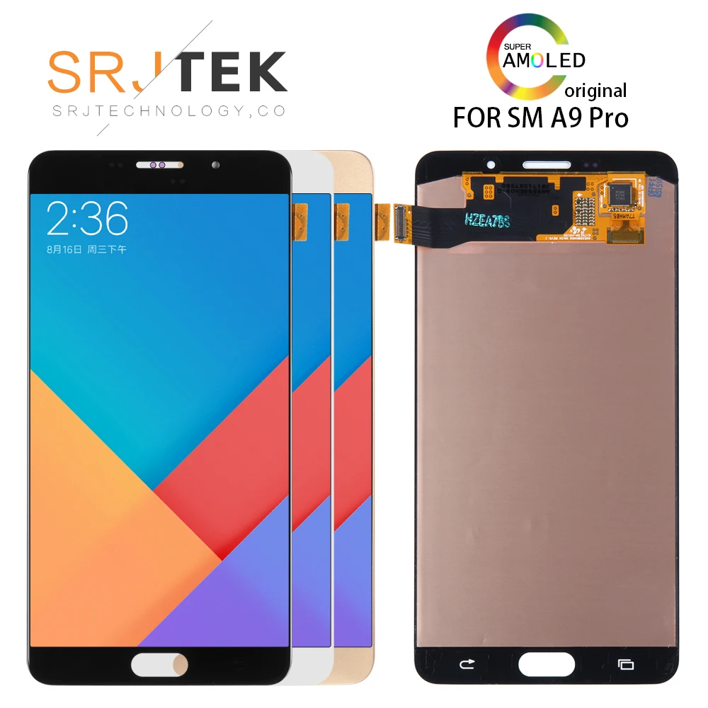

ORIGINAL 6.0''SUPER AMOLED For Samsung Galaxy A9 2016 A9 Pro A910 A9100 LCD Display Touch Screen Digitizer Assembly Replacement