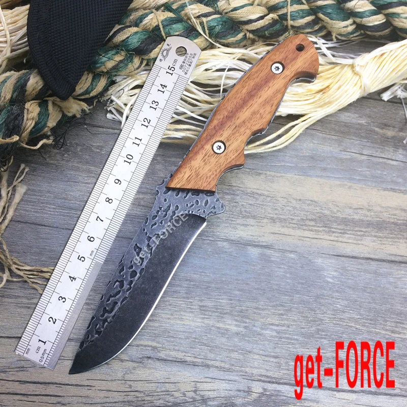 

get-FORCE Full Tang Fixed Blade Knife,440A Steel EDC Outdoor Tactical Knife,Survival Jungle Knives,Gifts Hunting Straight Knives