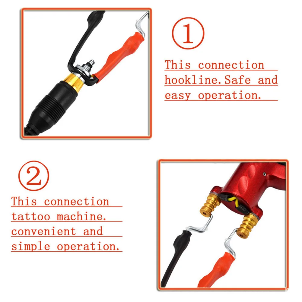 Профессиональный Мини Съемный RCA зажим для татуировки шнур конвертер для тату-пистолета машина питание педаль крюк голова аксессуары