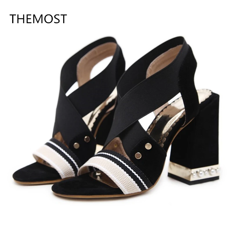 

THEMOST High-heeled sandals Women's shoes 2 colors to choose from Latest products in 2018 Sexy maturity style