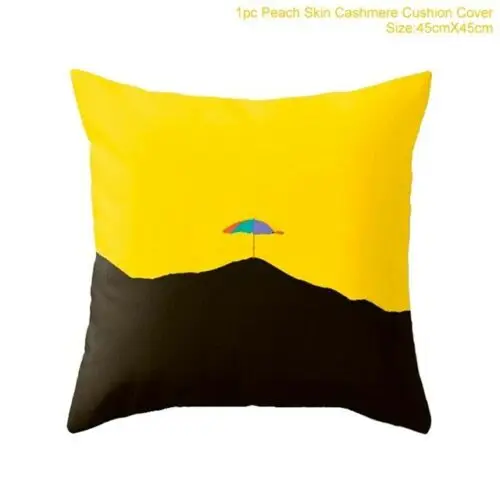 Геометрическая хлопковая простая стильная наволочка для дома декоративная Желтая подушка с принтом последние текстильные аксессуары