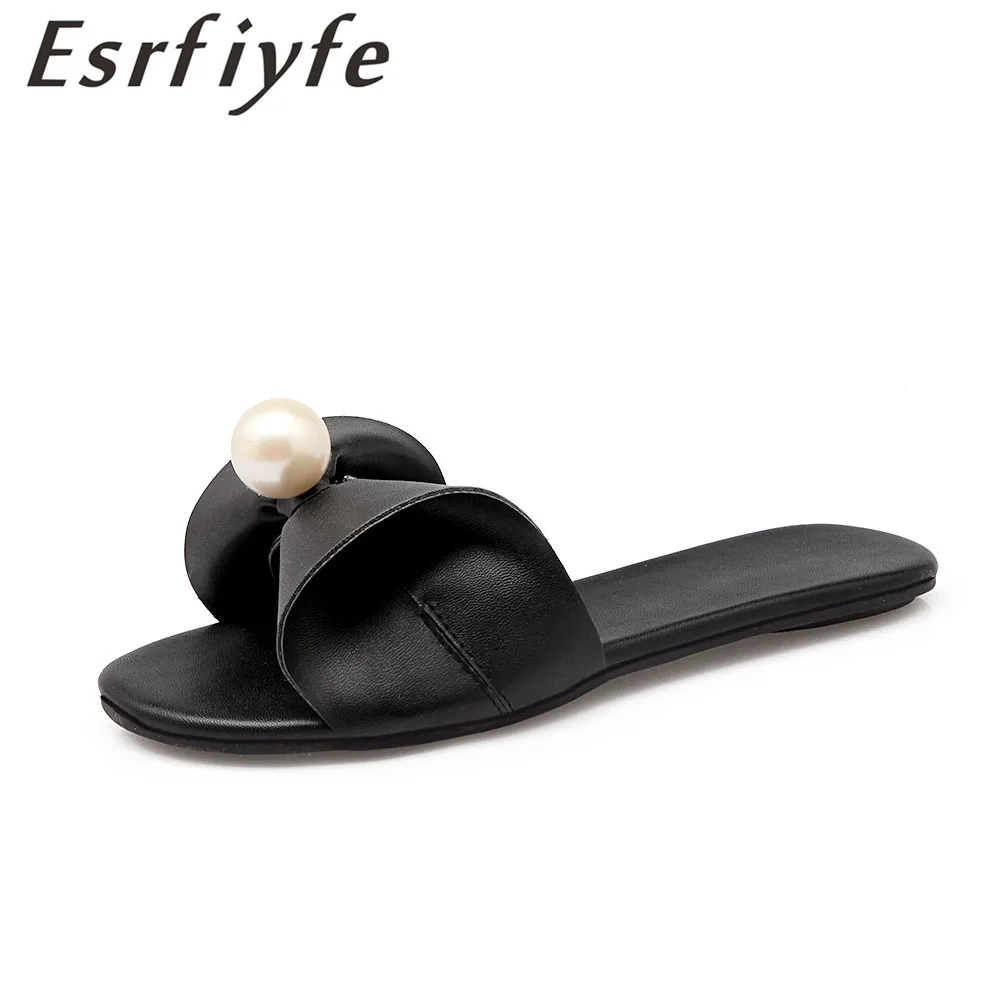 ESRFIYFE 2021 новые летние туфли на плоской подошве повседневные модные тапочки