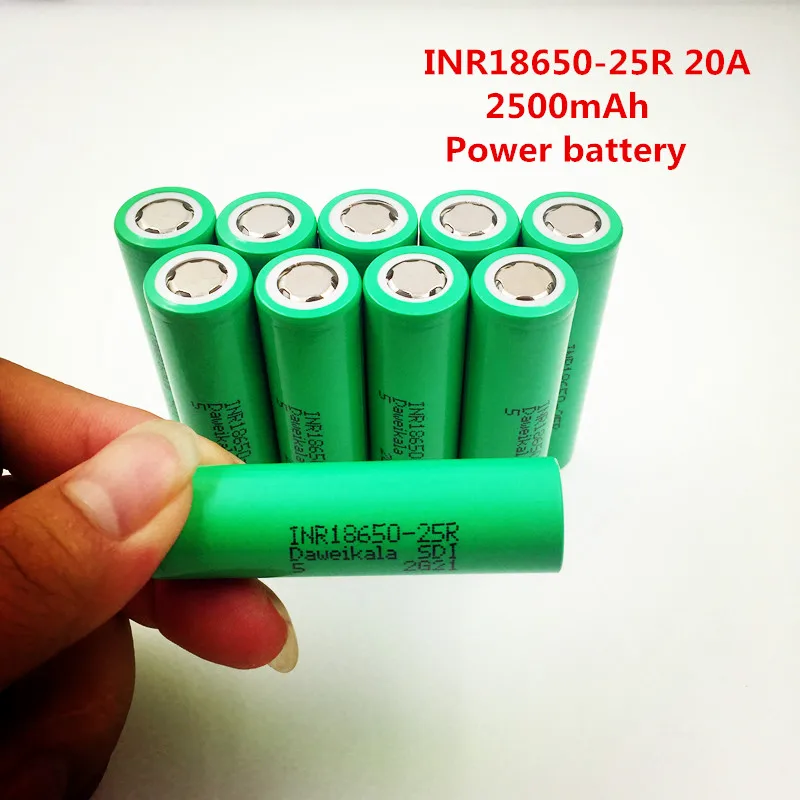 4 шт. импорт из Южной Кореи батарея INR18650-25R 2500mAh 18650 батарея 3,7 V разряда 20a выделенная батарея для электронных сигарет