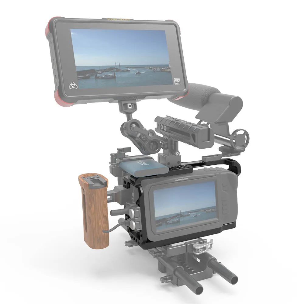 SmallRig DSLR камера клетка для Blackmagic Дизайн Карманный кинотеатр камера 4K BMPCC 4K клетка Rig 2203