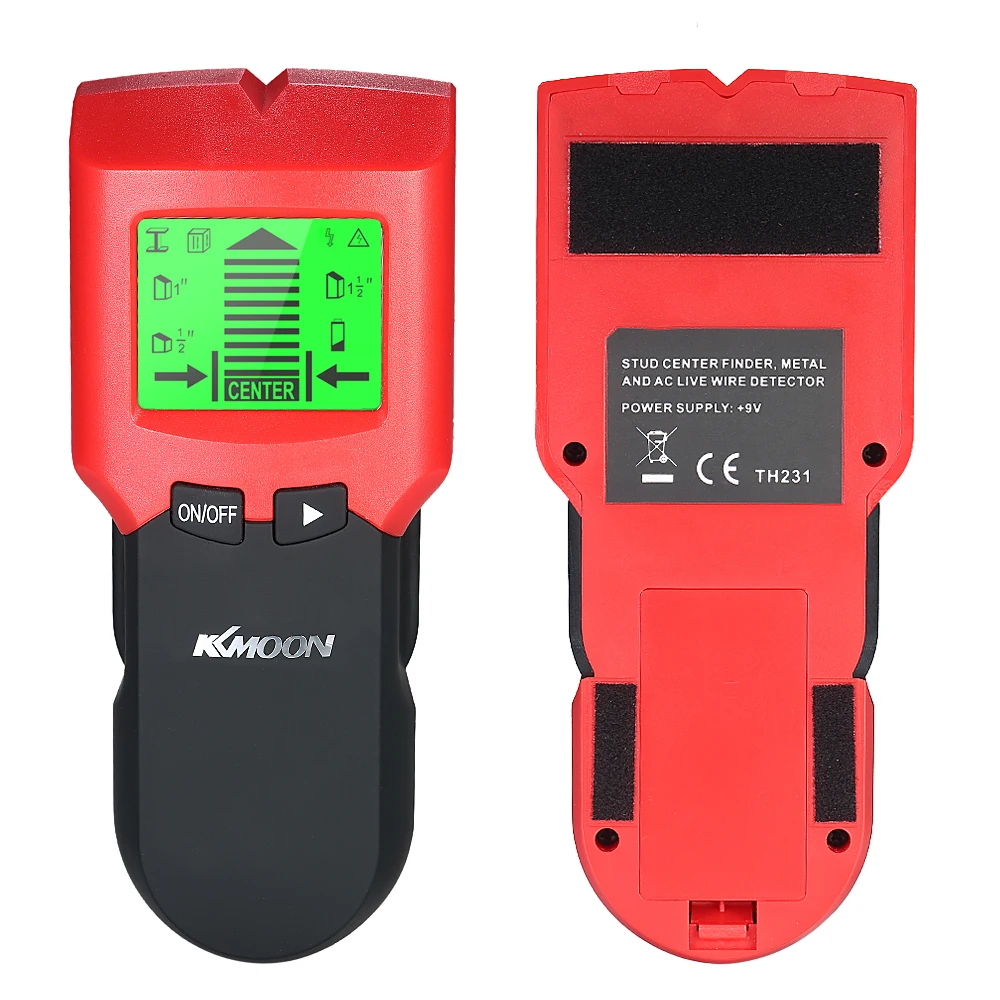 

KKmoon 3 In1 Metal Detectors Stud Center Finder Metal and AC live Wire Detector Wall Scanner Electric Box Finder Wall Detector