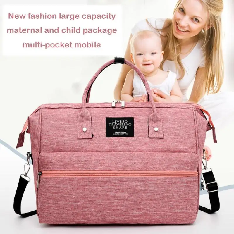 

Hot Oxford Cloth Maternity Nappy Top-handle Bags Mommy Travel Shoulder Crossbody Handbags Large Capacity Maternity Nappy Bag