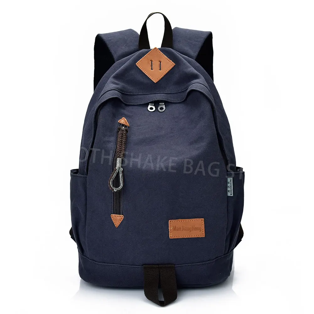 2019 Men's Canvas Backpack College Student School Backpack Bags for