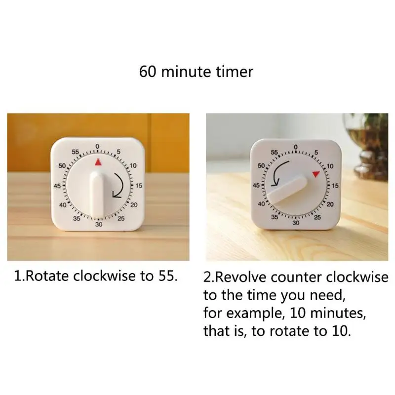 Креативные 60 минут Ручной таймер механические напоминания будильник подсчет для приготовления пищи таймеры для кухни механический таймер напоминание