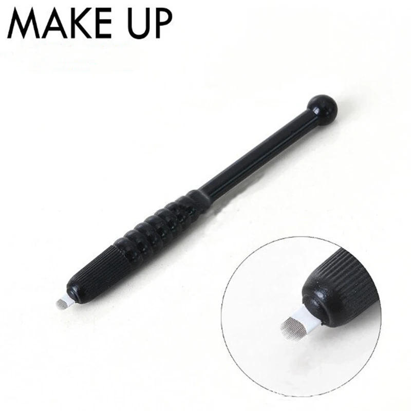 Caneta com Lâmina Rosa Descartáveis Microblading Agulha 12 9 Pin - 18u Microlading Manual Caneta Microblade Ferramenta Pcs 10 16 Pcs ROSA DESCARTÁVEIS Microblading 10 Caneta com
