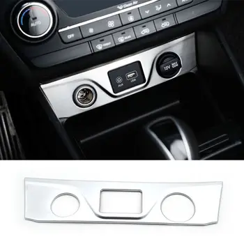

Car Interior ABS Cigarette Lighter Trim Decal Frame Moldings Cover Panel Garnish Bezel Fit for Hyundai Tucson 2016+ Car Styling