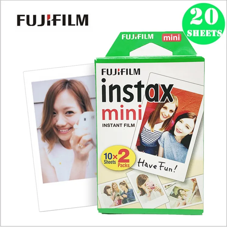 Пленка Fujifilm Instax Mini 10 20 30 40 50 60 100 листов 3 дюйма для FUJI Instant Photo camera mini 9 Polaroid Mini 9 8 7s 70 90 - Цвет: 20 SHEETS