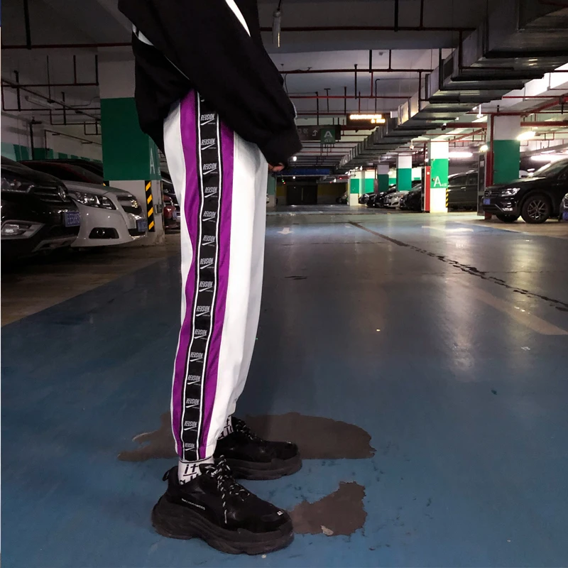 Fashion Casual Men's Pants Pants Spring And Autumn New S-2XL Stripes Loose Nine Pants Four Colors Personality Youth Popular Fashion Casual Men's Pants Pants Spring And Autumn New S-2XL Stripes Loose Nine Pants Four Colors Personality Youth Popular