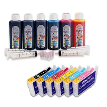 T0791 комплекты для заправки чернил для принтера Epson Stylus Photo 1400 1500 P X 700 W PX800FW P50 PX830FWD Epson Artisan 1430