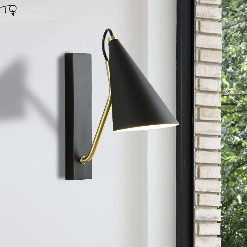

Copper Led Nordic Wall Lamp balck Living Room Dining Room Bedroom Modern Creative Personality Decoration Lamp Design Luminaire
