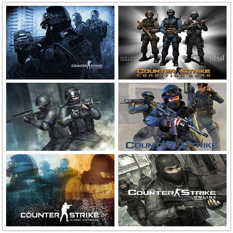 Наклейки на стену с прозрачным изображением Counter-Strike cs Game украшение для дома