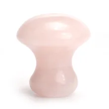 Розовый кварц Грибовидные для массажа камень кристалл нефрит лица тела ноги Gua Sha тонкий против морщин расслабляющий для красоты инструмент для ухода за здоровьем