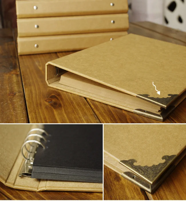 Blank Cover Loose-leaf Craft Paper Album DIY Photo Album Scrapbooking Wedding Album