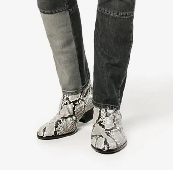 chelsea boots snakeskin