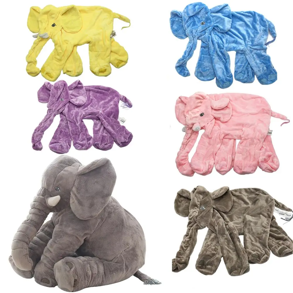 

1pc 60cm Colorful Giant Elephant Skin Plush Toy soft Stuffed Baby Kids baby Appease Sleeping animal Pillow Children Kawaii Gift