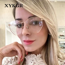 XYKGR Ретро Женские Простые полигональные очки оправа женские трендовые оптические оправа для компьютерных очков Мужская модная рамка для очков