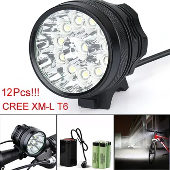 

2018 30000LM 12 x CREE XM-L T6 LED 6 x 18650 Bicycle Cycling Light Waterproof Lamp Safety & Survival Z815