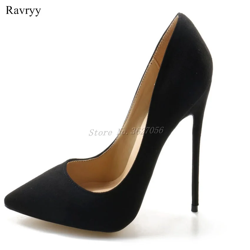 black thin high heels