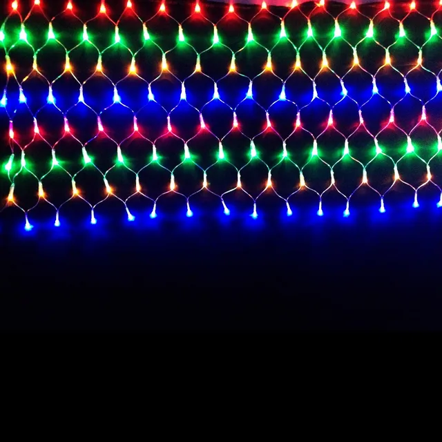 16W 400Pcs RGB LED Bulb Net Christmas Light Decoration AC220V Input 3.5