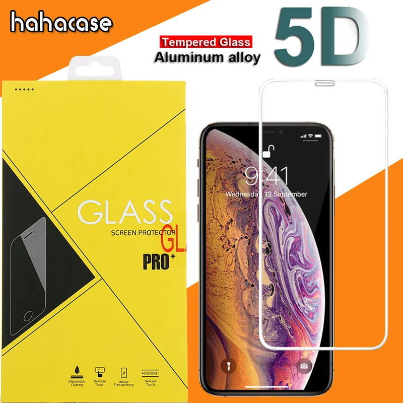 500 шт. 5D изогнутое полное покрытие закаленное стекло для iPhone 12 Mini 11 Pro Max XS XR X 8 7 6 Plus