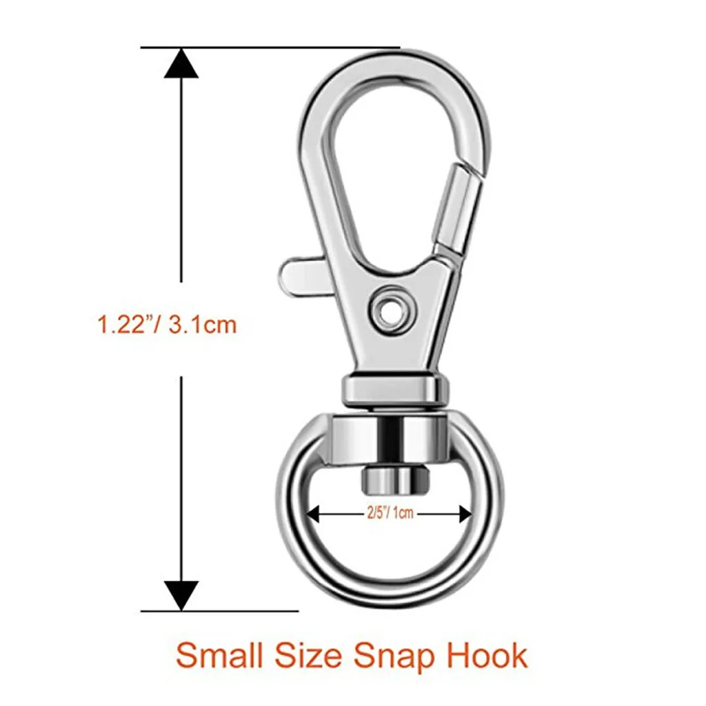 50 Pcs 35 MM Alloy Key Chain Rings Swivel Clasps Lanyard Snap Hook Lobster Claw Split DIY Key Rings for Jewelry Making Craft 