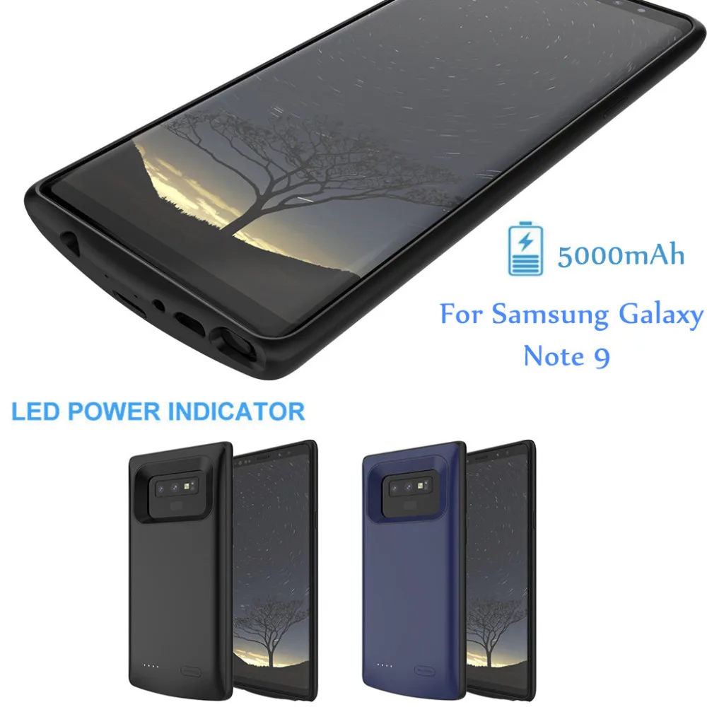 

5000mAh Extended Battery Case Phone Charging Cover for Samsung Galaxy Note 9 Rechargeable Battery External Protective