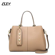 ICEV новые европейские модные женские туфли кожа Сумки сумки Сумки Для женщин известных брендов Заклепки Алмазы корова Разделение женские Сумки Sac
