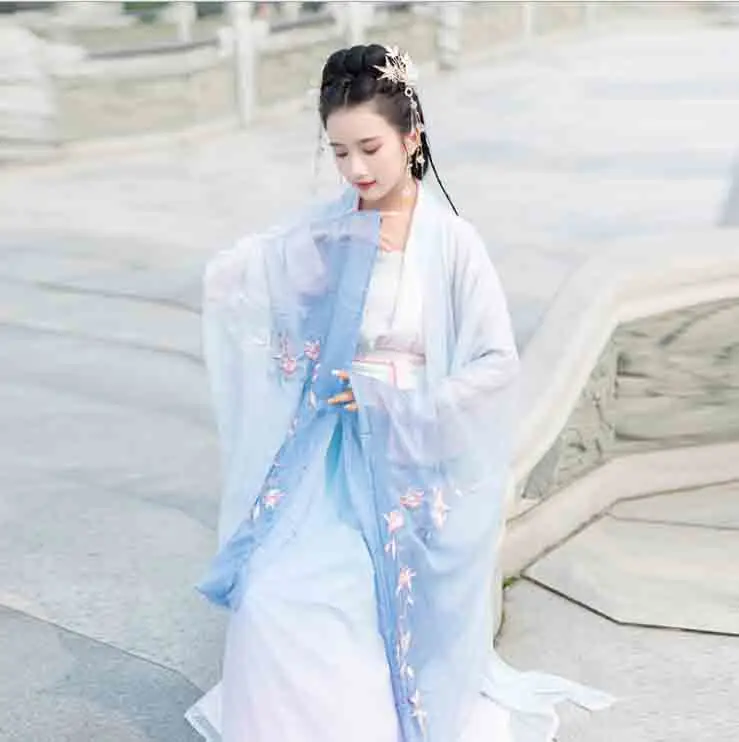 Женский костюм принцессы Hanfu из трех предметов в старинном китайском стиле с
