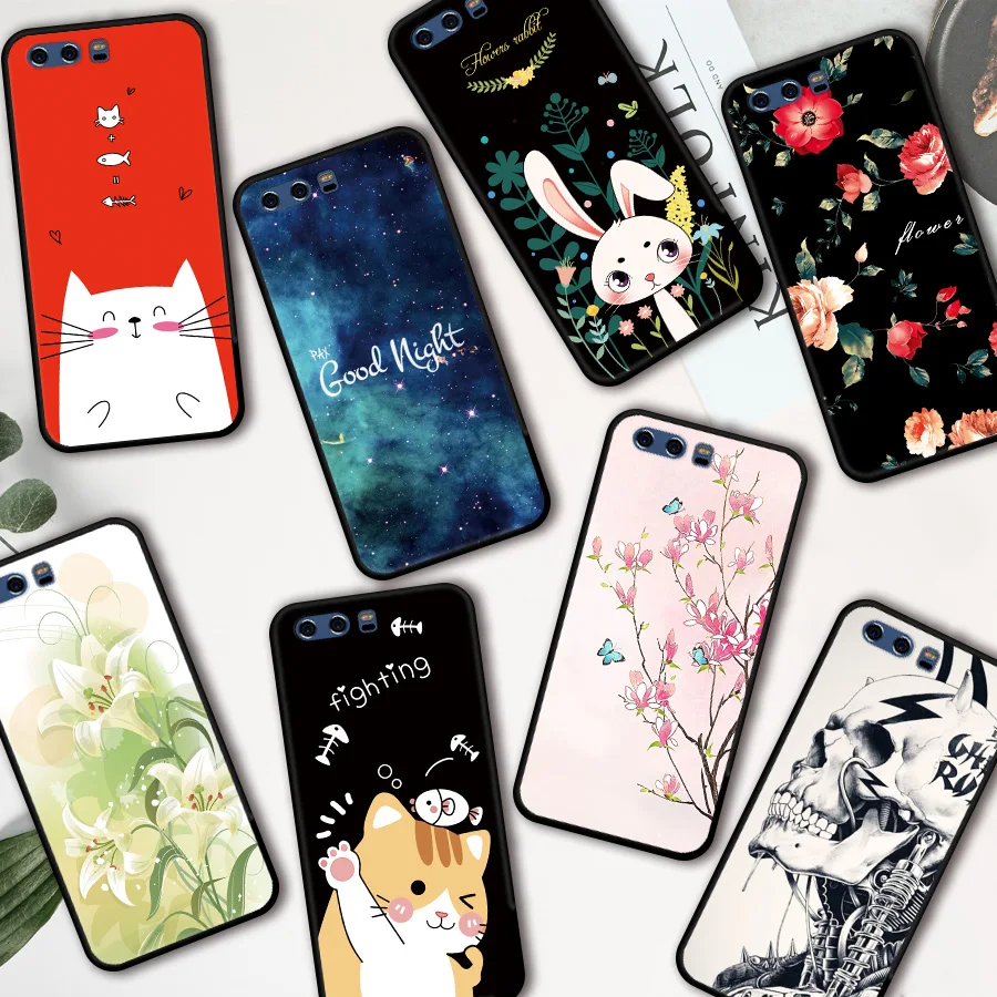 Мягкий TPU чехол для huawei P10 силиконовый кожаный Капа Мягкие силиконовые чехлы