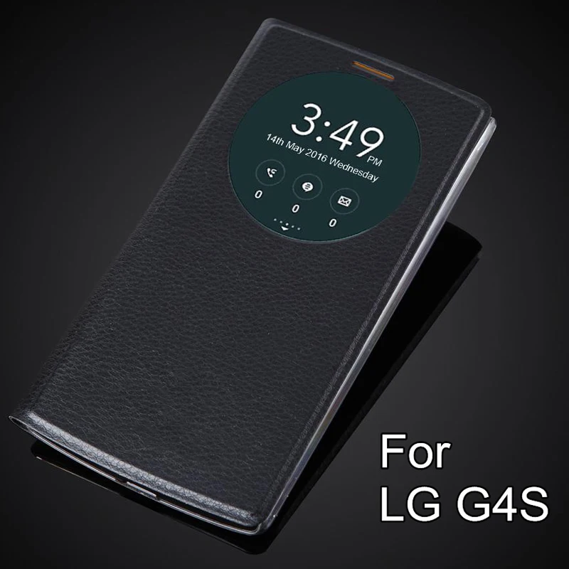 

Circle Smart Quick View Case For LG G4S / G4 Beat / G4S 5.2" H736 Ultra Thin Flip Luxury Leather Case