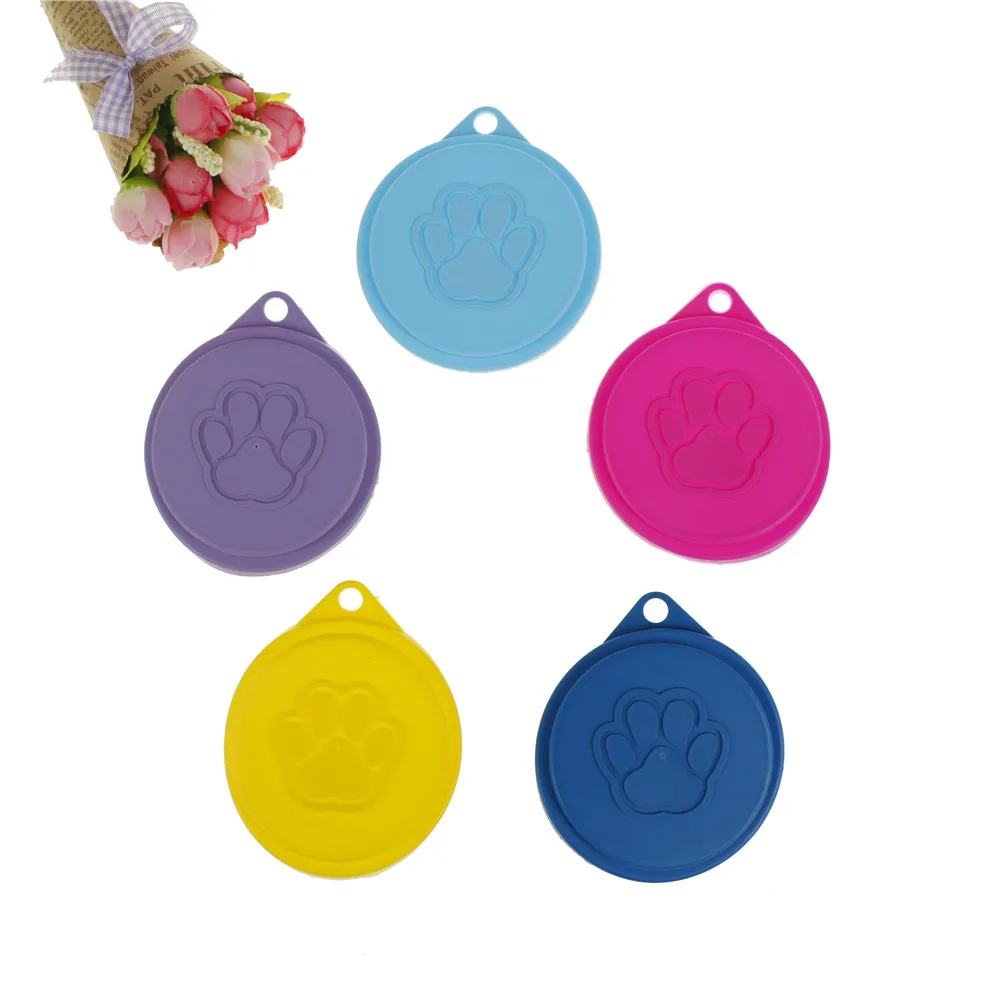 

Pet Cat Puppy Food Reusable Dog Storage Can Lid Top Cap Food Can Tin Pet Supplies Random Color