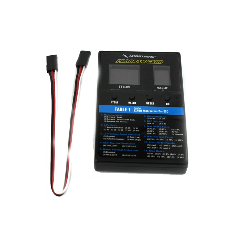 

HOBBYWING 3 in 1 LED ESC Program Card Box for XERUN EZRUN MAX Series Car / Platinum Series / SEAKING Series RC Boat ESC