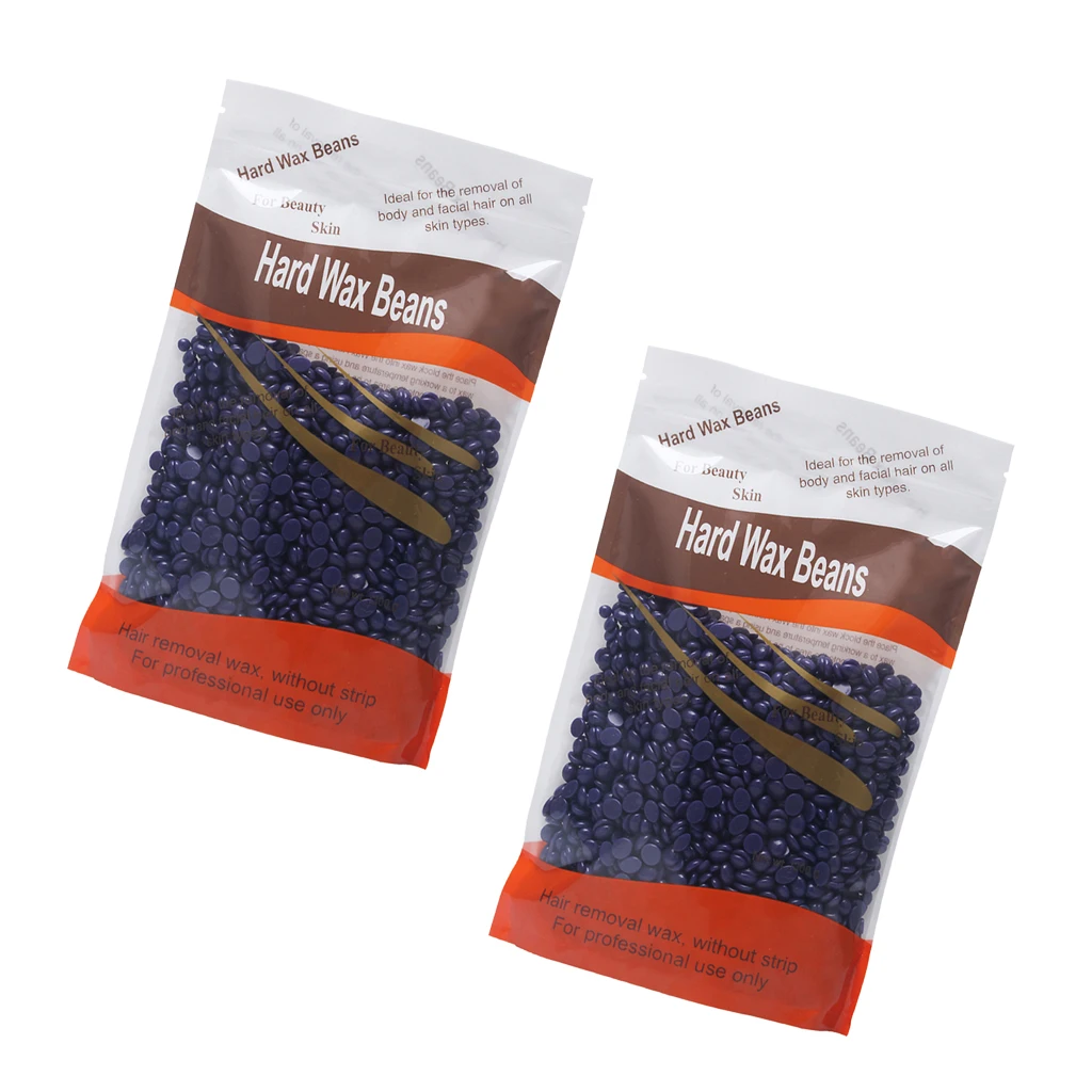 No Strip Body Depilatory Hair Cleaner Hot Film Wax Beads Waxing Hair Removal Beans 2x300g (Lavender)