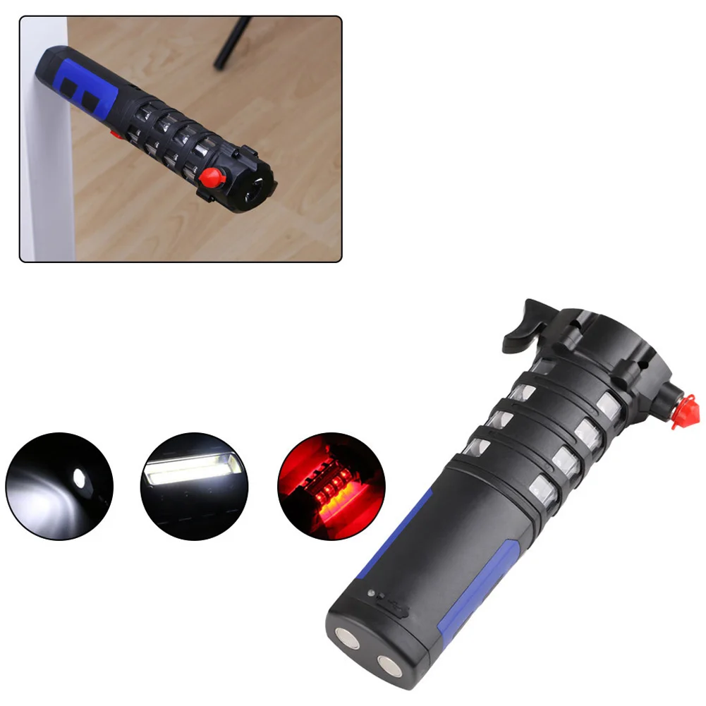 

LED Working Light Magnetic Window Breaker Rechargeable Car Emergency Tool Lamp for Camping Cycling ASD88