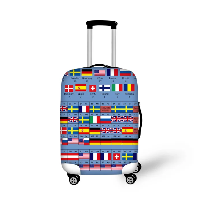 FORUDESIGNS World National Flag багажный Защитный чехол от пыли эластичный дорожный органайзер для путешествий 18-28 дюймов чемодан на колесиках - Цвет: RH0509