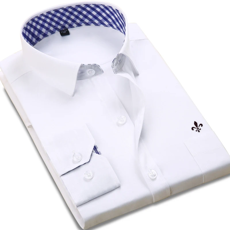 DUDALINA 2019 جديد الكلاسيكية اللباس قميص الذكور قميص الرجال الربيع الخريف كم طويل الصلبة حك الرسمي الأعمال الرجال الاجتماعية قمصان