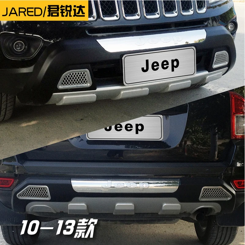 High quality plastic ABS Chrome Front+Rear bumper cover trim For JEEP