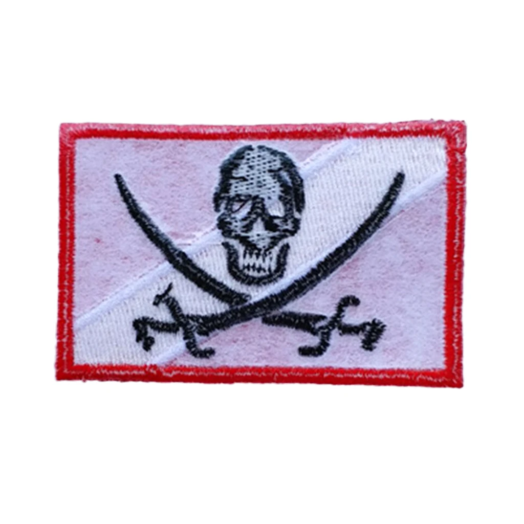 Scuba Dive Flag Embroidered Iron Sew On Patch + PVC Diver Flag Patch Badge Accessories for Scuba Diving Snorkeling Free Diving