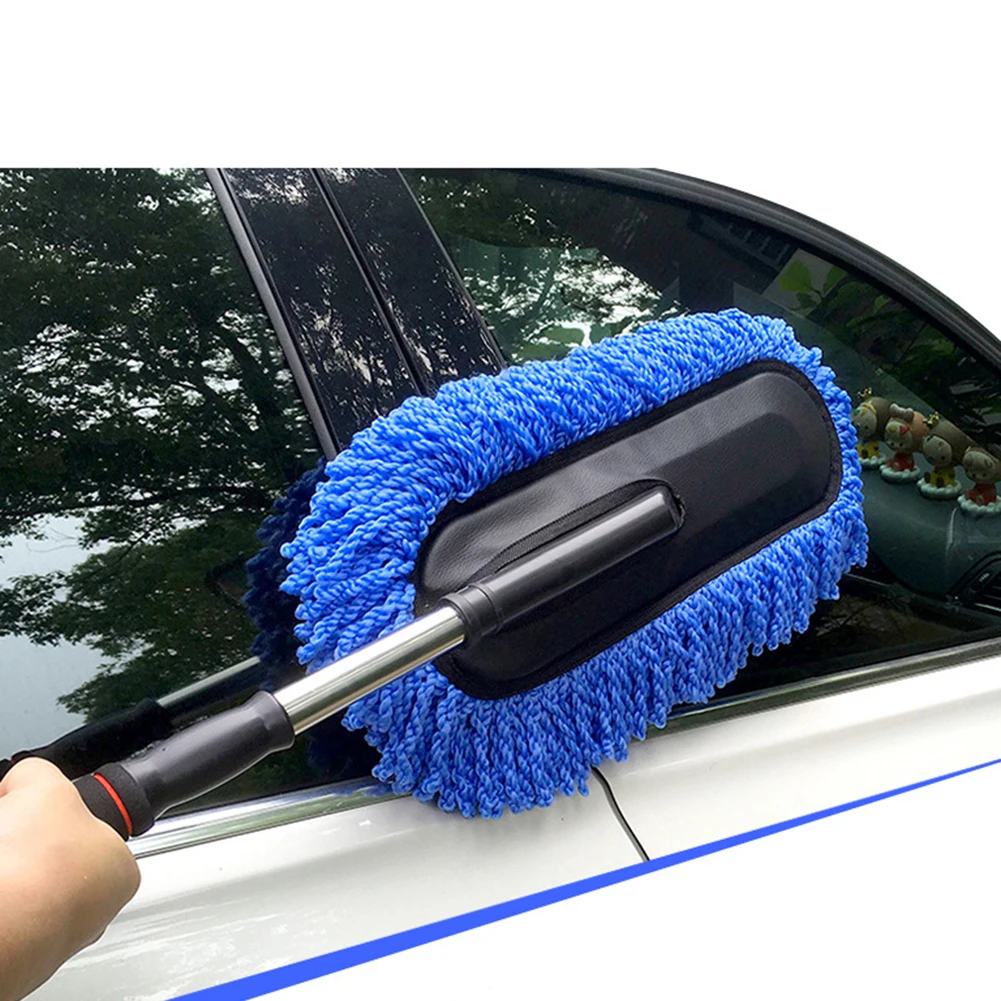 

78-92cm Car Cleaner Brush Instrumentation Car Cleaning Dusting Brush Wax Mop Telescoping Duster Dust Tool