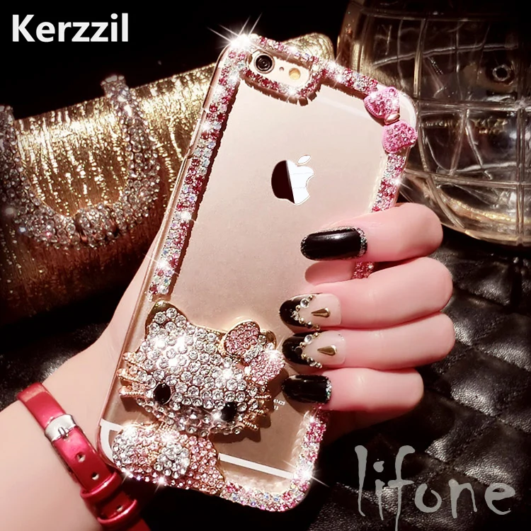 Чехол со стразами Kerzzil для iPhone 7 6 6S Plus Жесткий из поликарбоната с алмазным