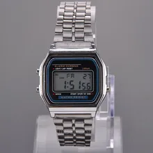Luxury Wrist Watches Vintage Womens Men Stainless Steel Square LED Digital Sportwatch Wrist Watch relogio masculino High Quality