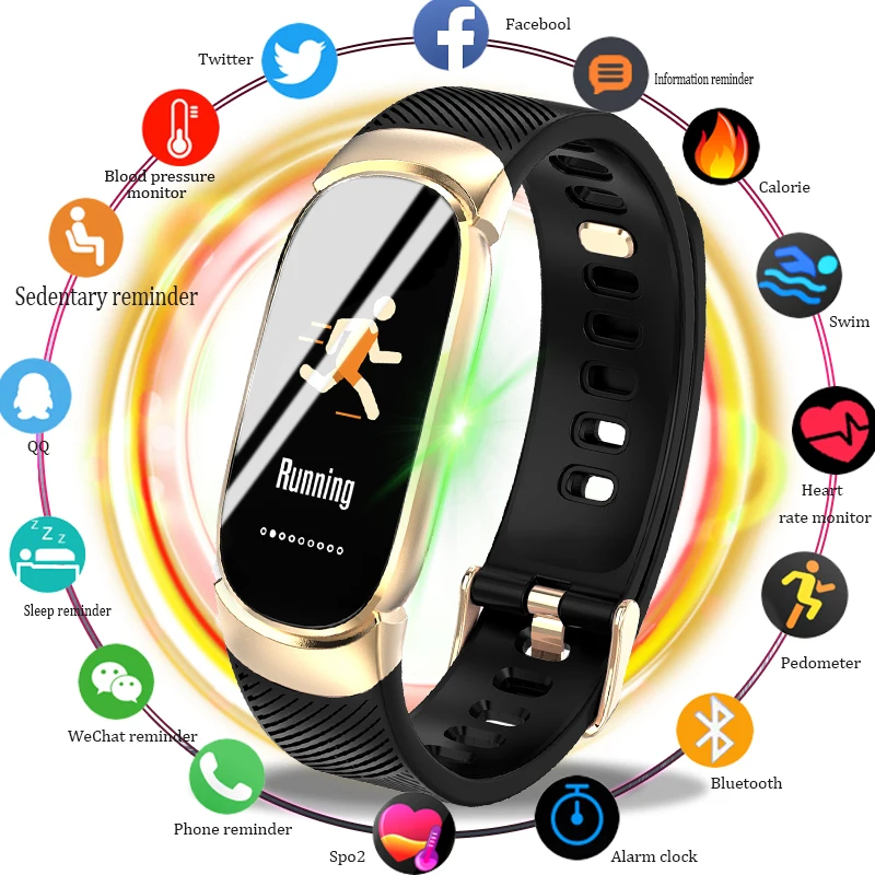 BANGWEI New Women Smart Watch Luxury Bluetooth Men Sport  Smartwatch Heart Rate Blood Pressure Monitor Watches For Android ios