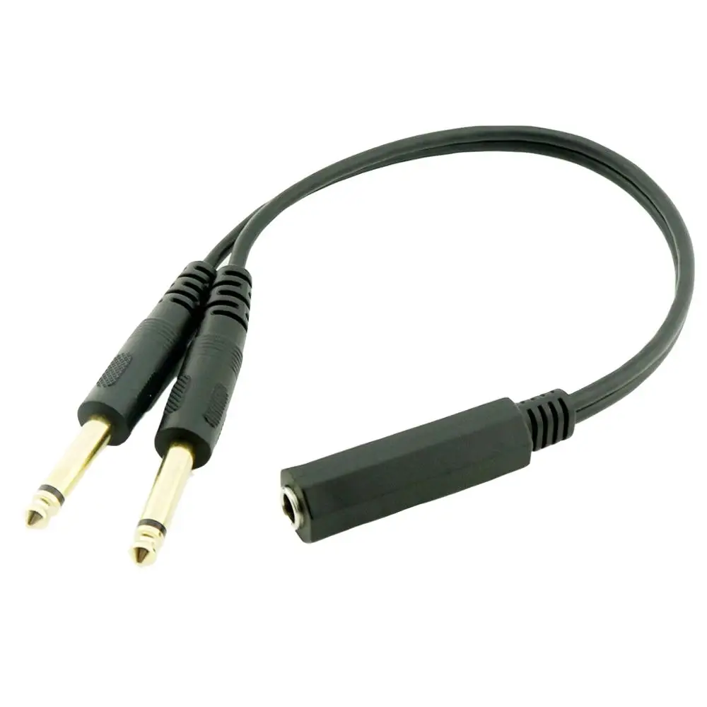 MONO 3.5mm,1//8/" Male~2*Female Y//Split//Splitter Audio//Headphone cord Adapter{GOLD