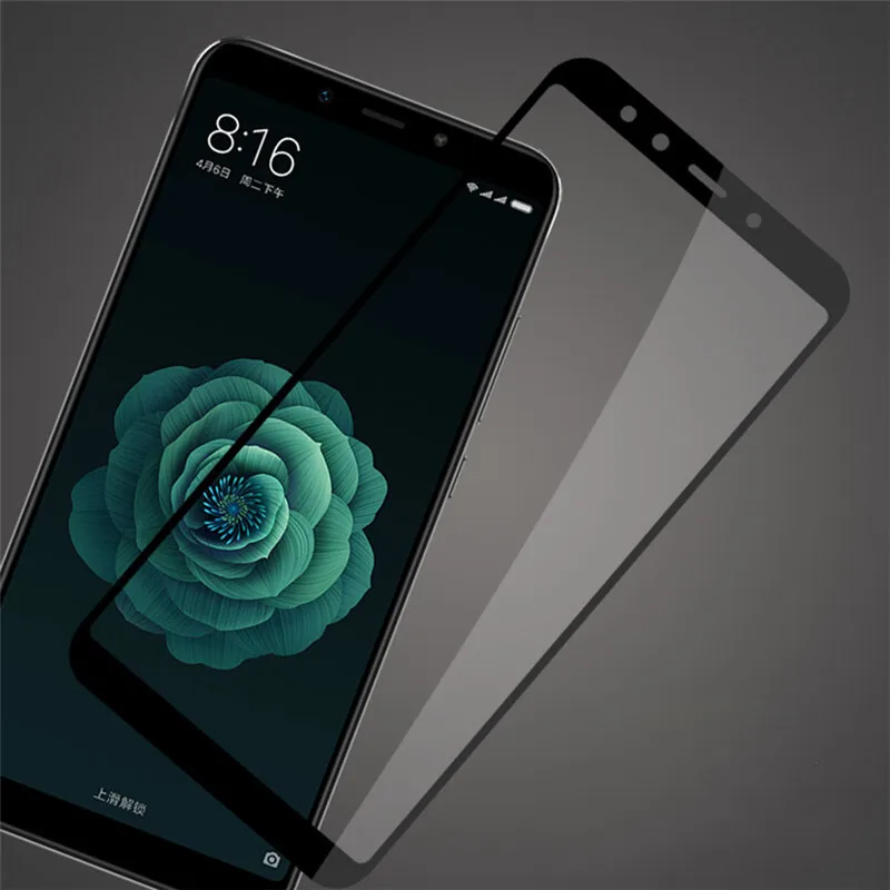 9H Стекло Glass на Xiaomi Mi A2 / Mi A1 полноэкранное 2.5D защитное Стекло на Сяоми Ми А2 / Стекло на Сяоми Ми А1 Закаленное Стекло